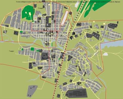 Графическая схема округов а поселке Бреды (Брединский район)